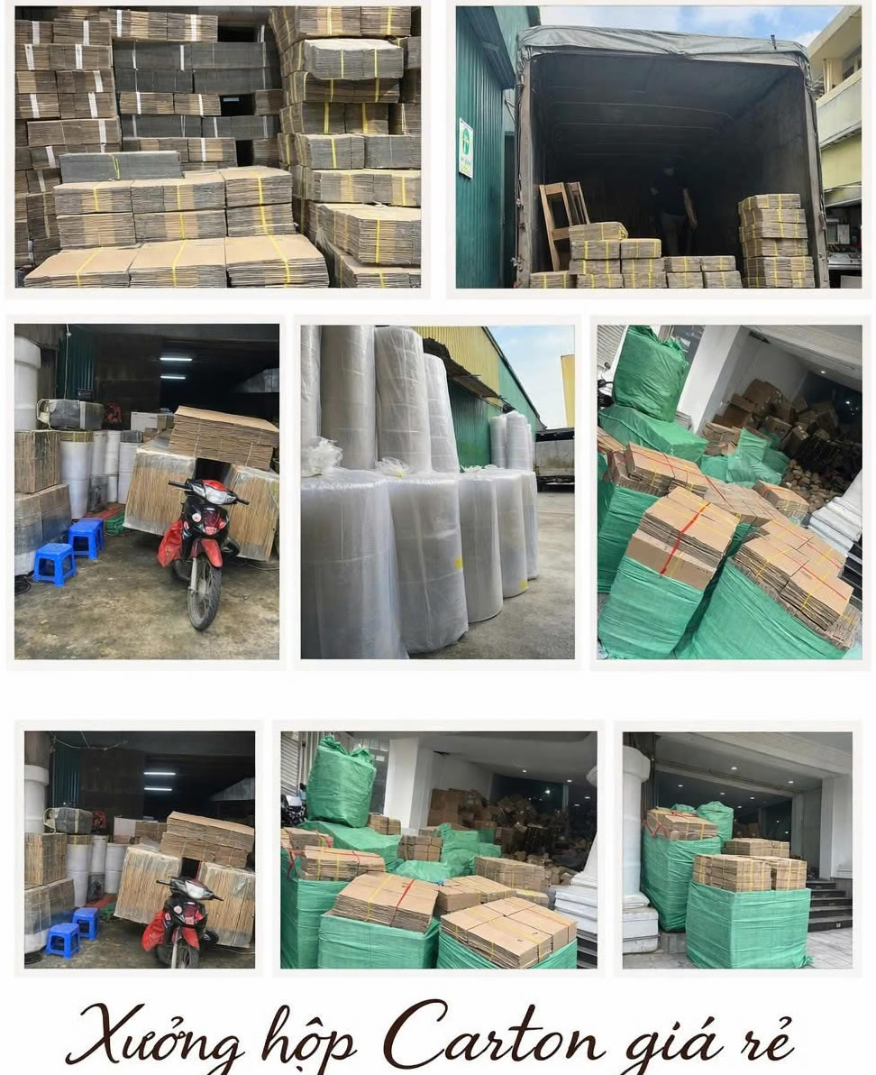 Th&ugrave;ng hộp carton bao b&igrave; t&uacute;i giấy H&agrave; Tĩnh
