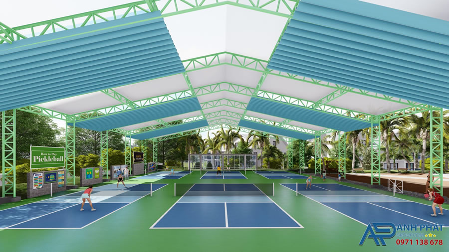 Thi c&ocirc;ng x&acirc;y dựng Sơn s&acirc;n Pickleball tại H&agrave; Tĩnh