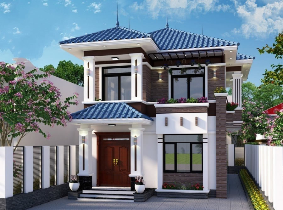 Thiết kế thi c&ocirc;ng nh&agrave; phố 2 tầng
